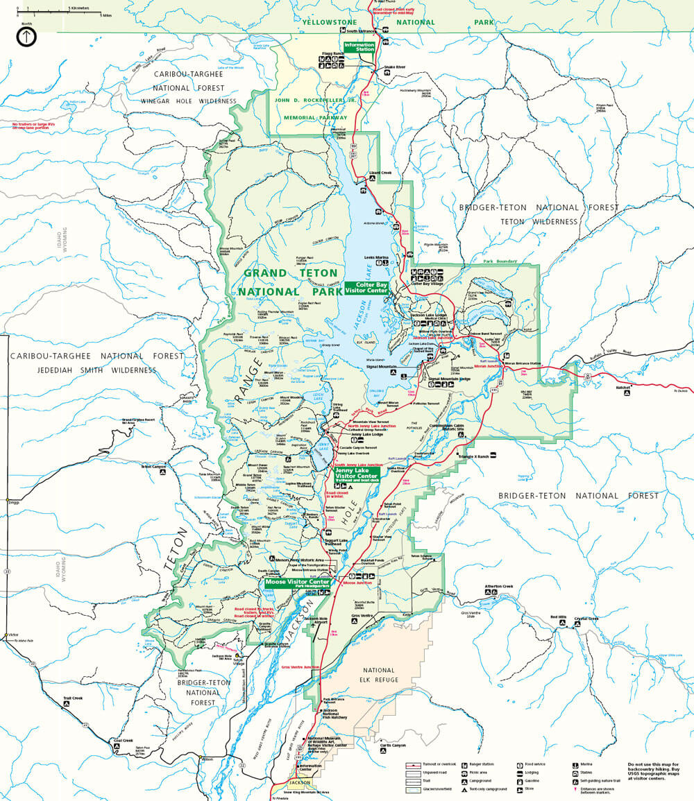 Grand Teton Map Jackson Hole WY